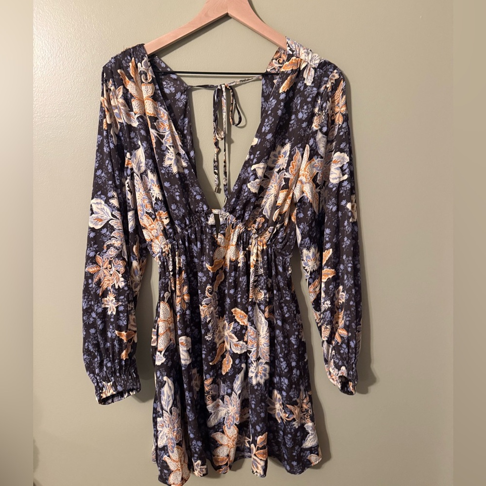 Free People Black and White Floral Dress